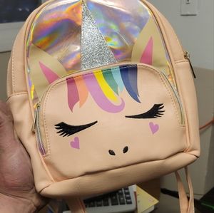 OMG backpack mini backpack leather pink leather